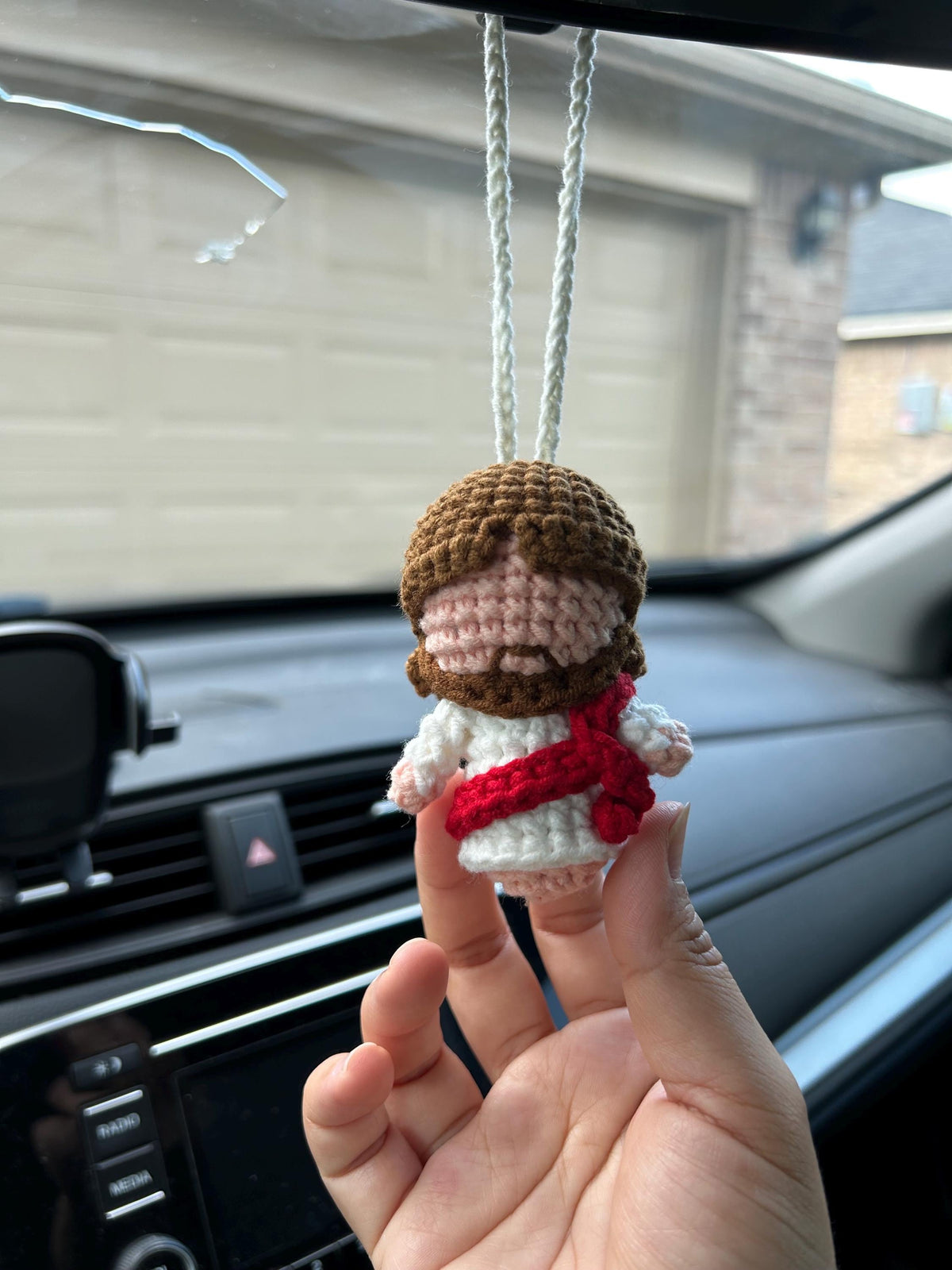 Crochet Mini Jesus Keychain/Hanging, Birthday Gift