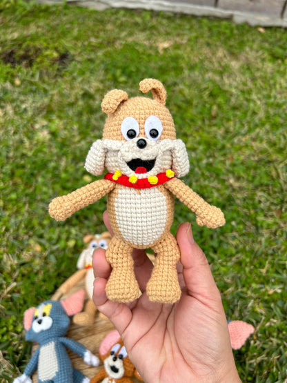 Handmade Crochet Amigurumi Tom And Jerry keychain
