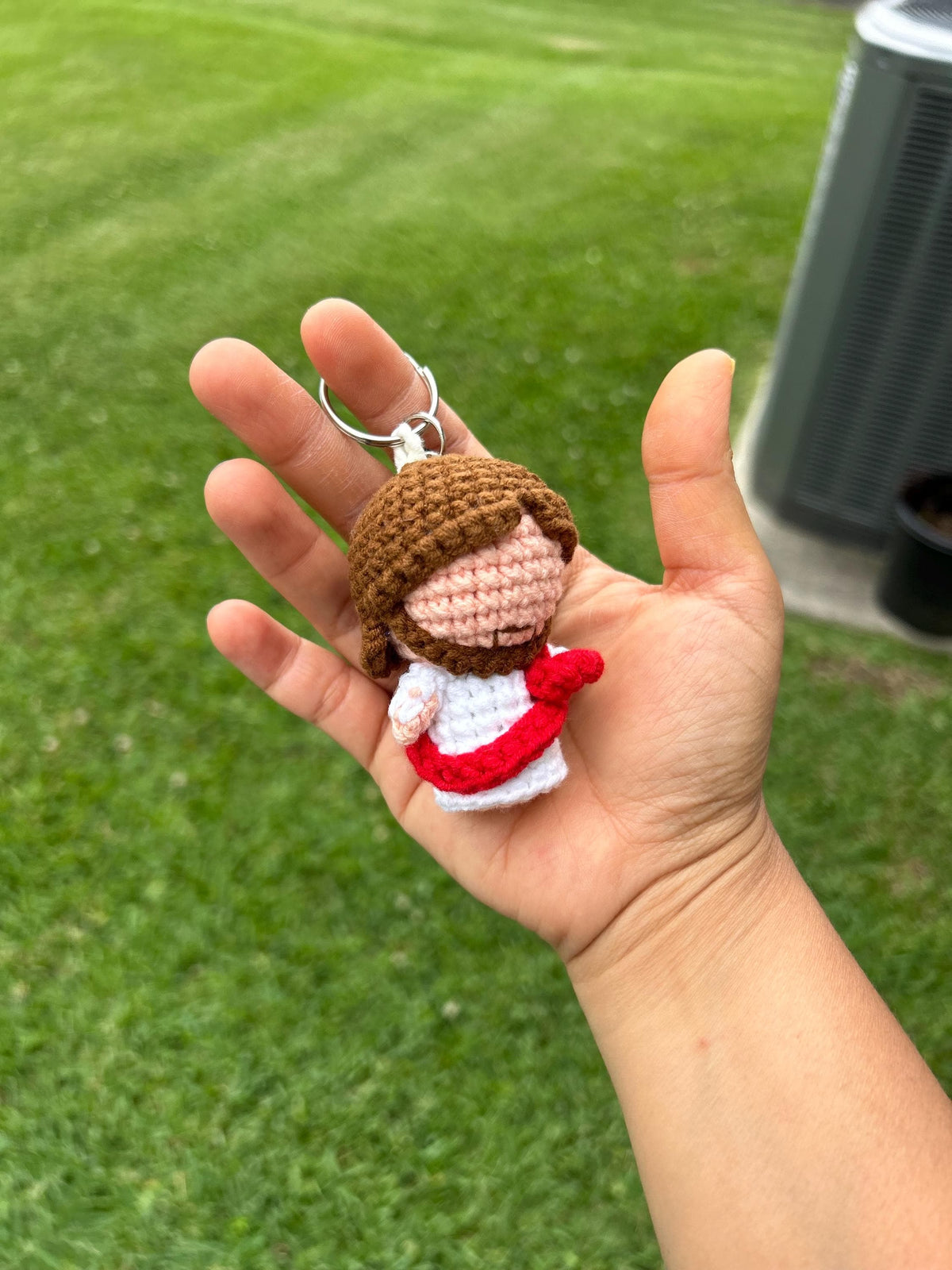Crochet Mini Jesus Keychain/Hanging, Birthday Gift