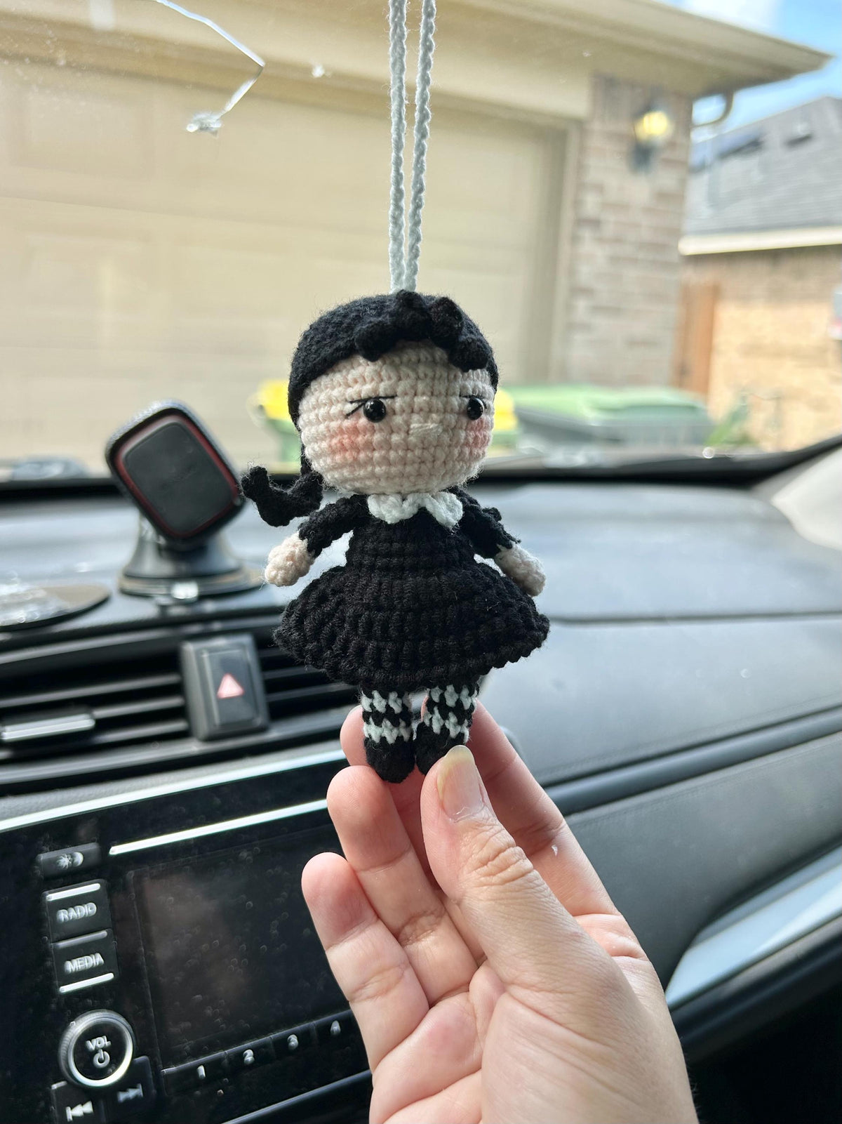 Crocheted Wednesday Keychain