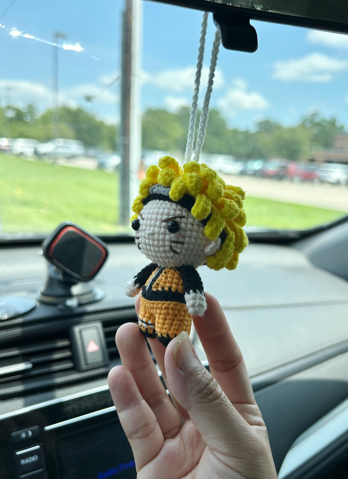 Crochet Anime Car Charm For Car Mirror