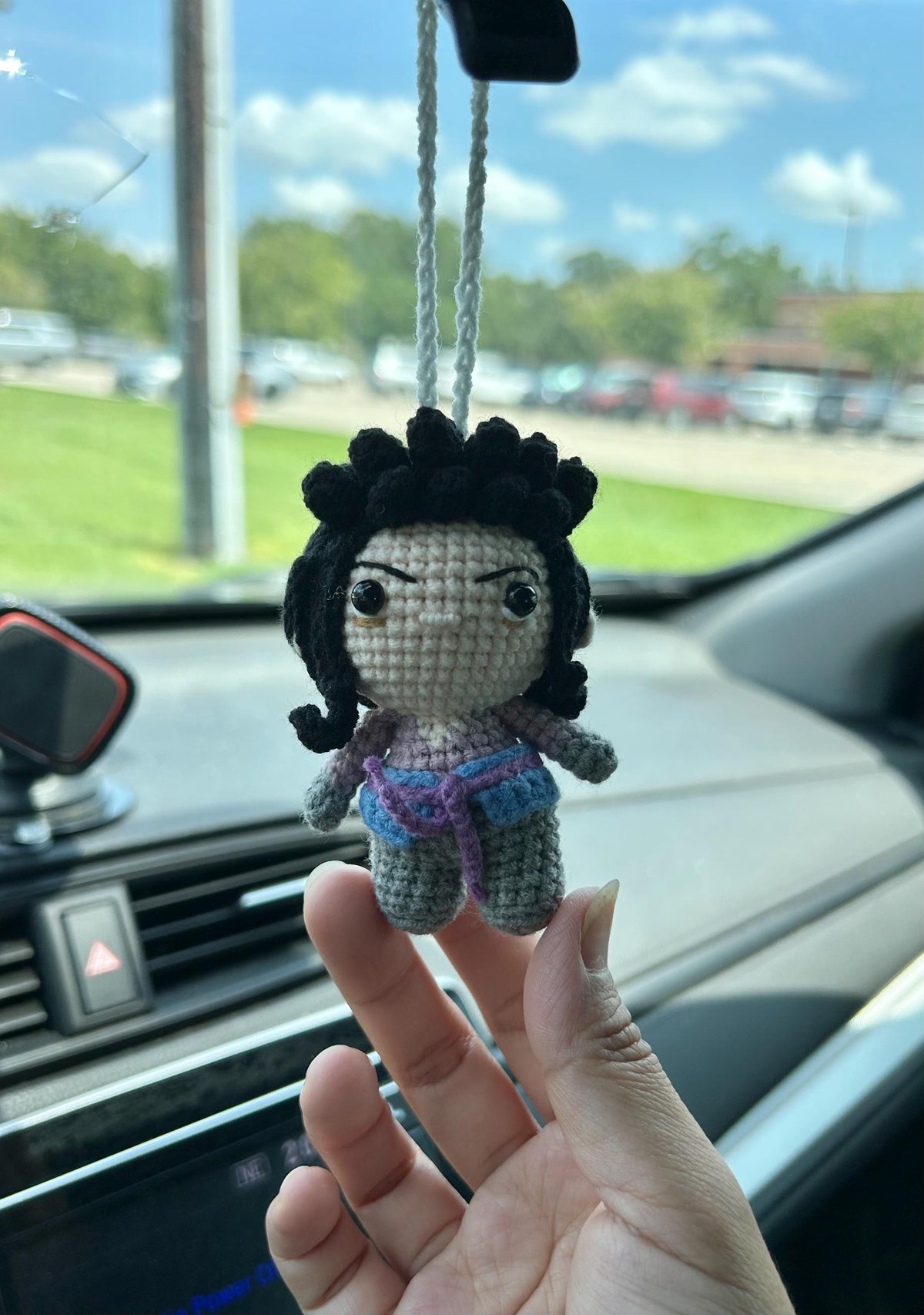 Crochet Anime Car Charm For Car Mirror