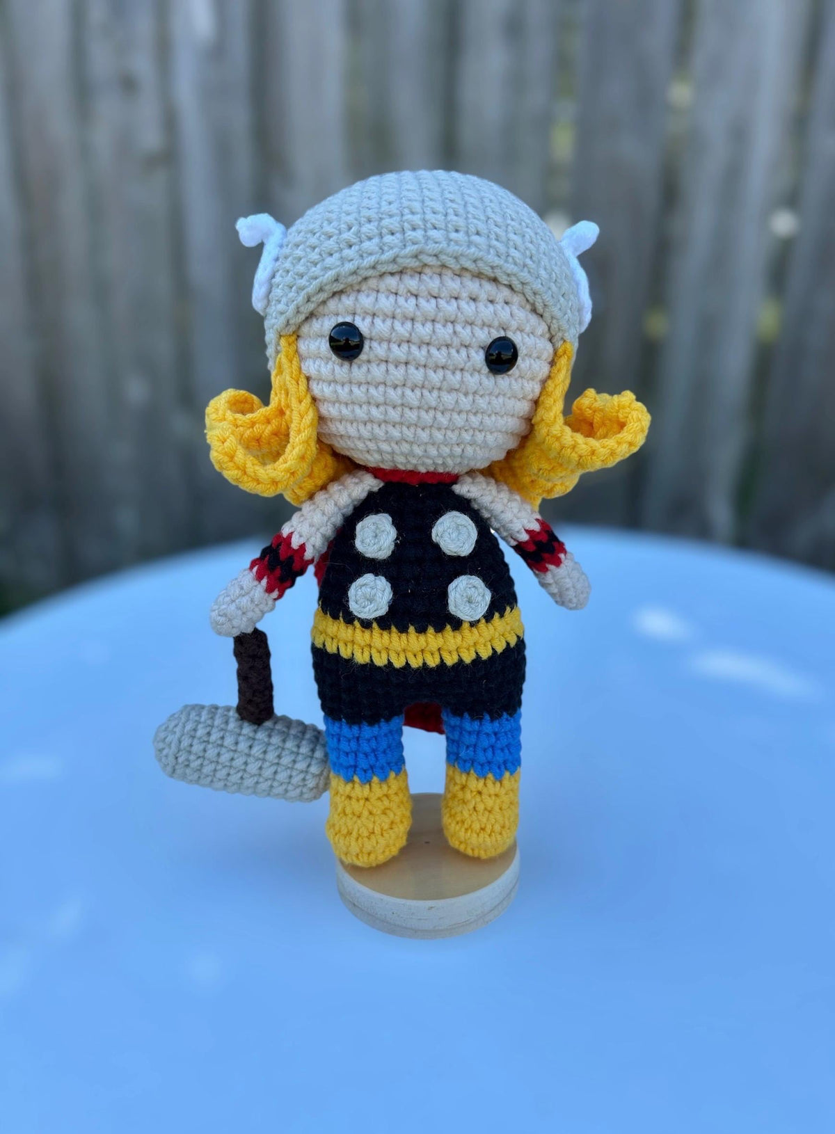 Crochet Superhero 18cm Amigurumi With Stand: Handmade Plush Toy