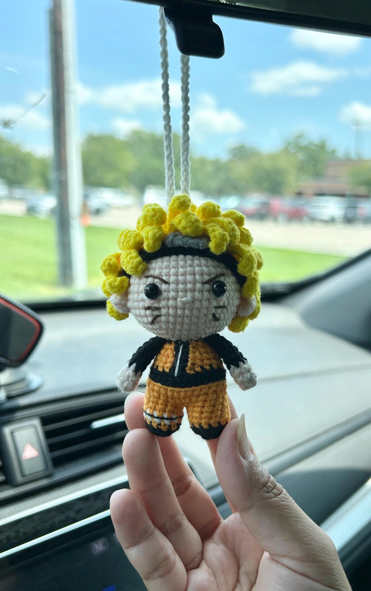 Crochet Anime Car Charm For Car Mirror