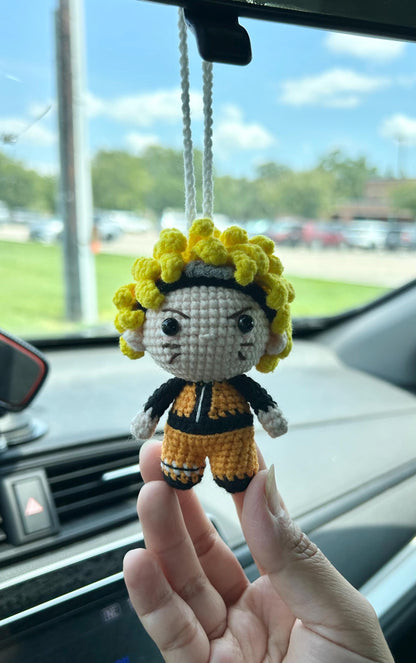 Crochet Anime Car Charm For Car Mirror
