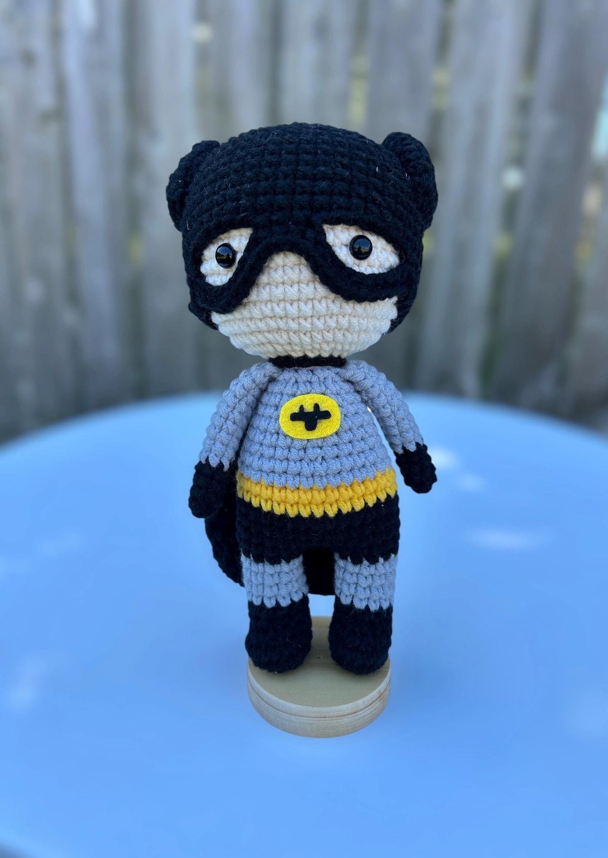 Crochet Superhero 18cm Amigurumi With Stand: Handmade Plush Toy