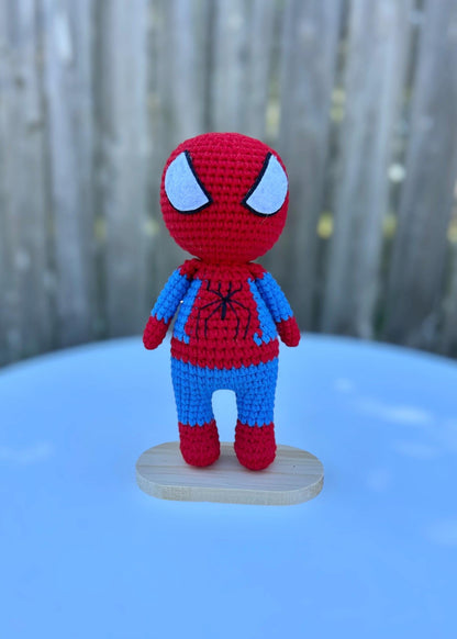 Crochet Superhero 18cm Amigurumi With Stand: Handmade Plush Toy