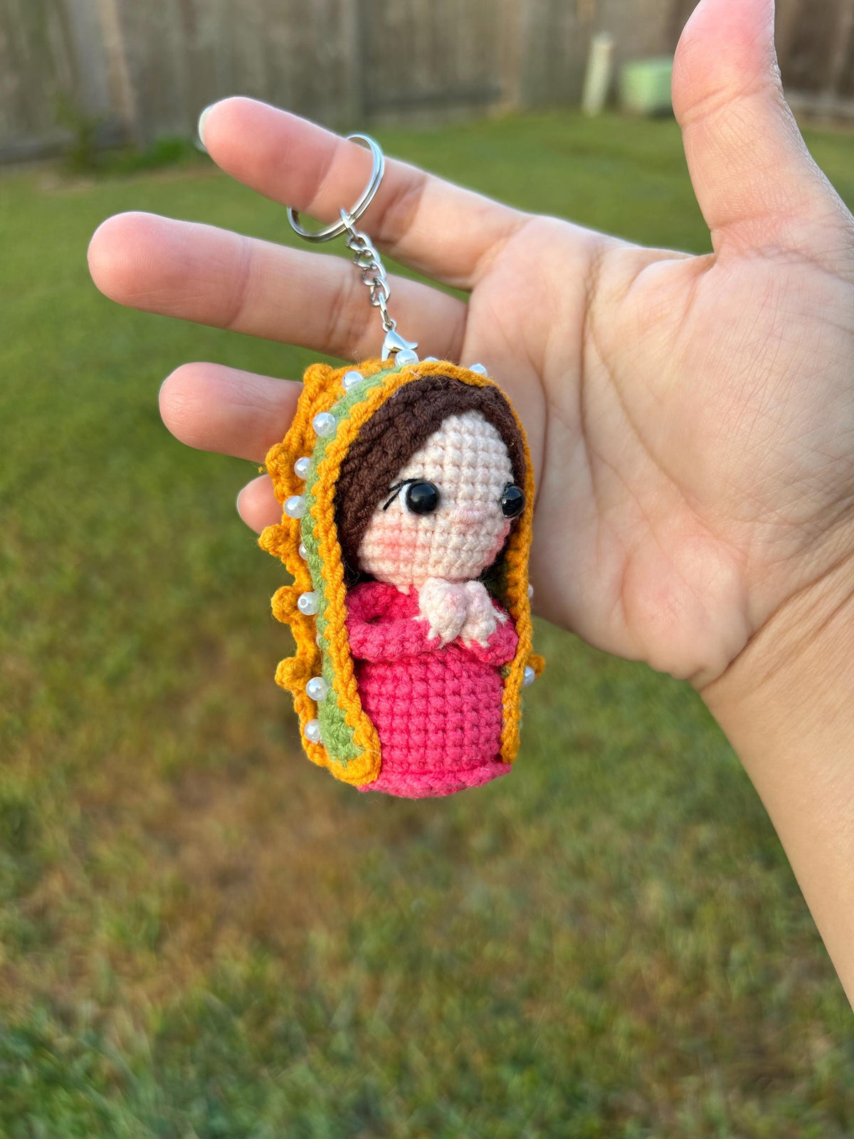 Handmade Crochet Virgin Mary Rosary