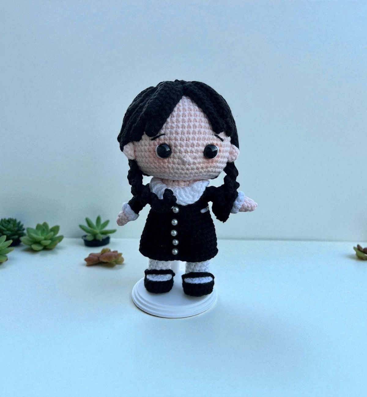 Crocheted Wednesday Keychain