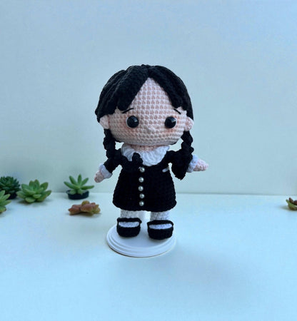Crocheted Wednesday Keychain