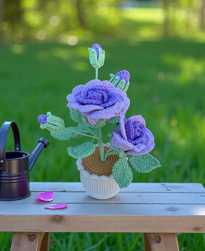 Handmade Crochet Lily Flower in Pot, Mother’s Day Gift