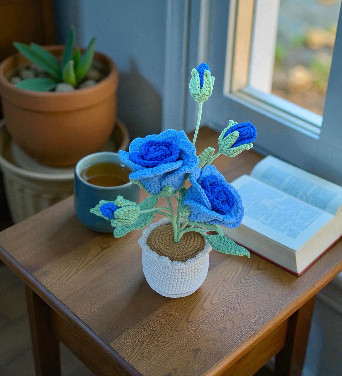 Handmade Crochet Lily Flower in Pot, Mother’s Day Gift