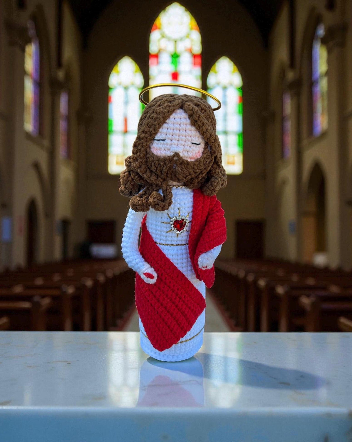 Crochet Mini Jesus Keychain/Hanging, Birthday Gift