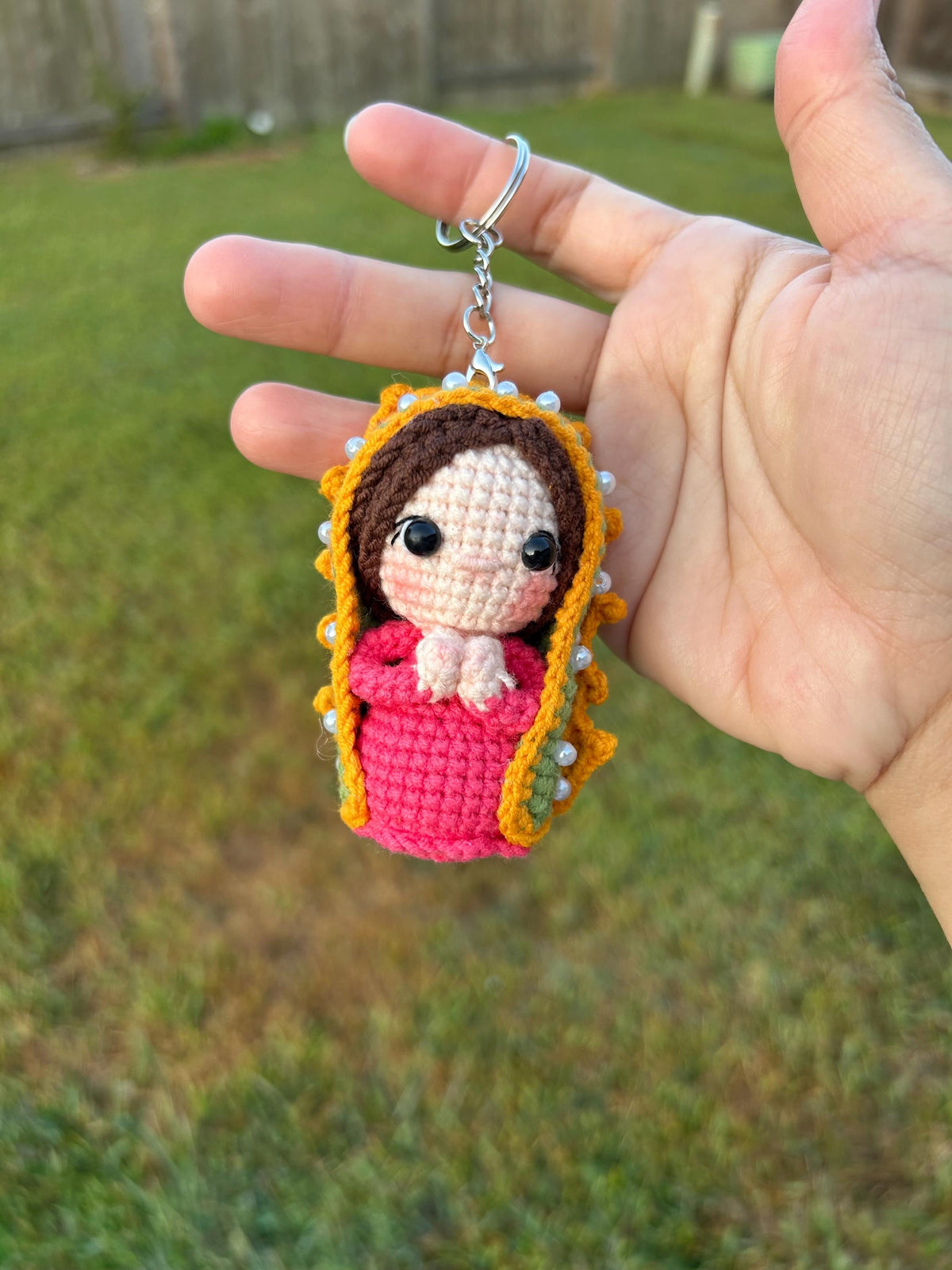 Handmade Crochet Virgin Mary Rosary