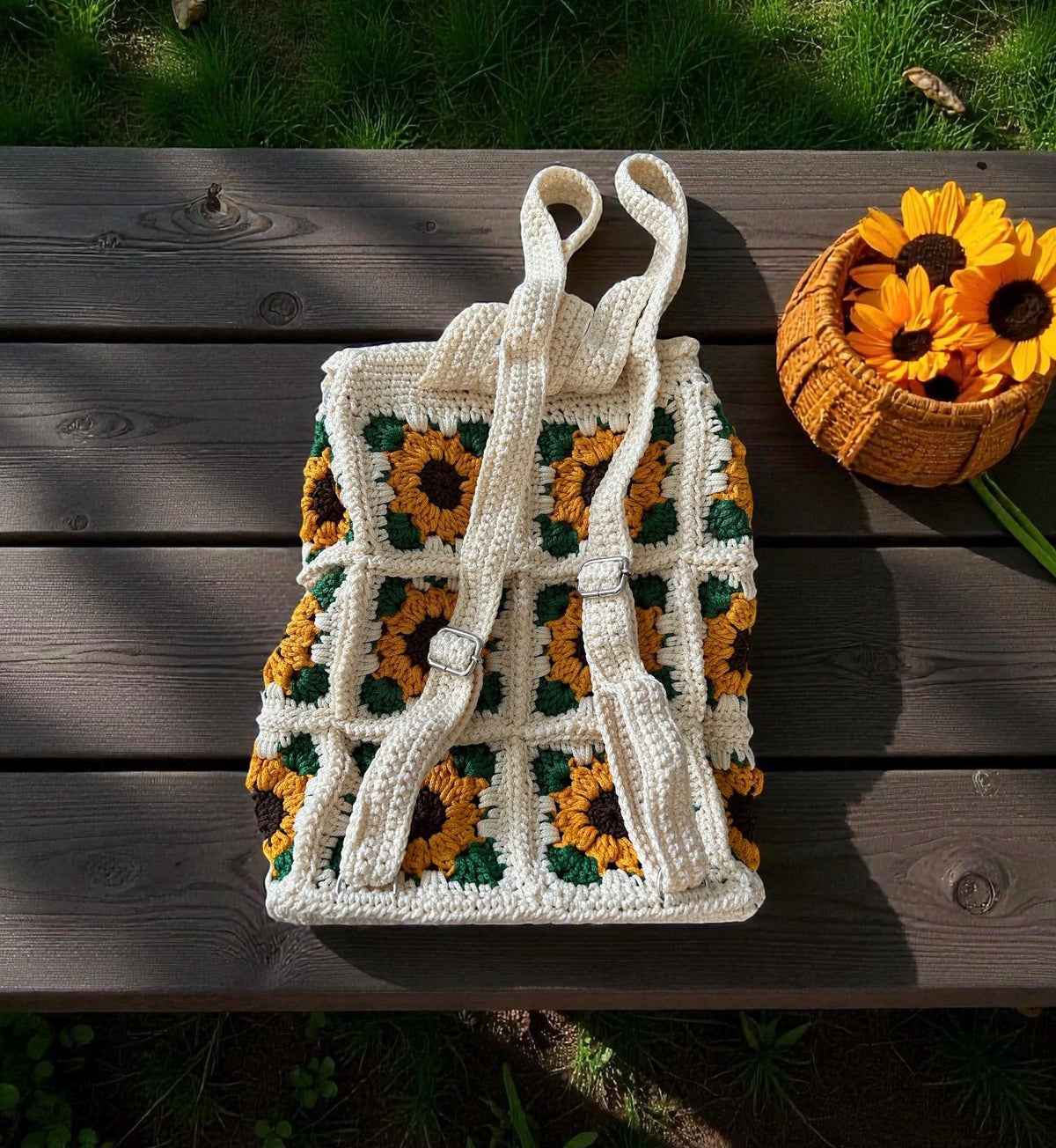 Handmade Crochet Flowers Shoulder Bag, Crochet Flowers Handbags, Valentine Gift, Birthday Gift