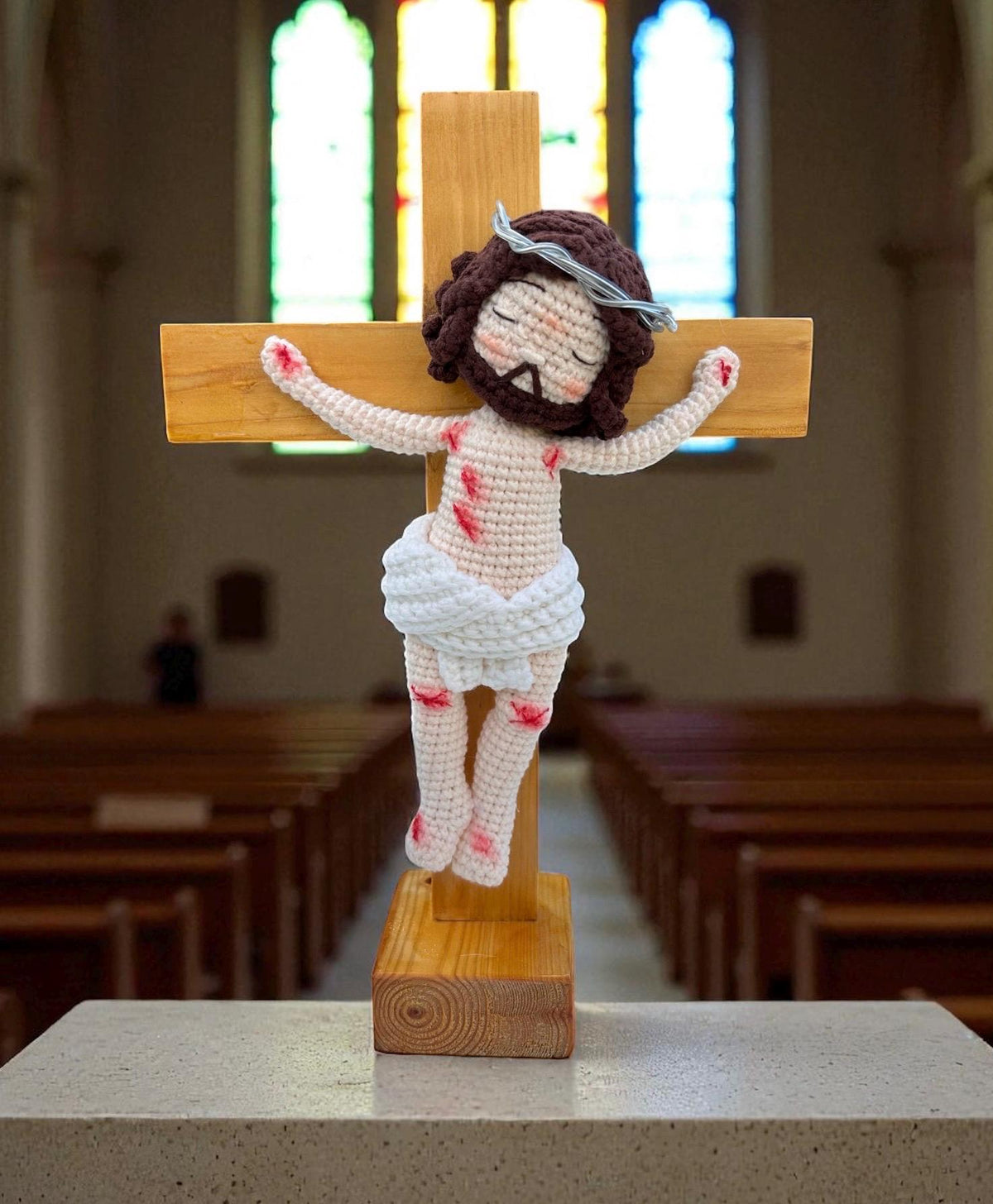 Crochet Mini Jesus Keychain/Hanging, Birthday Gift