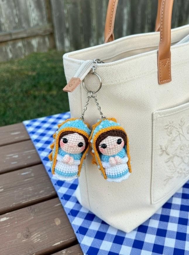 Handmade Crochet Virgin Mary Rosary