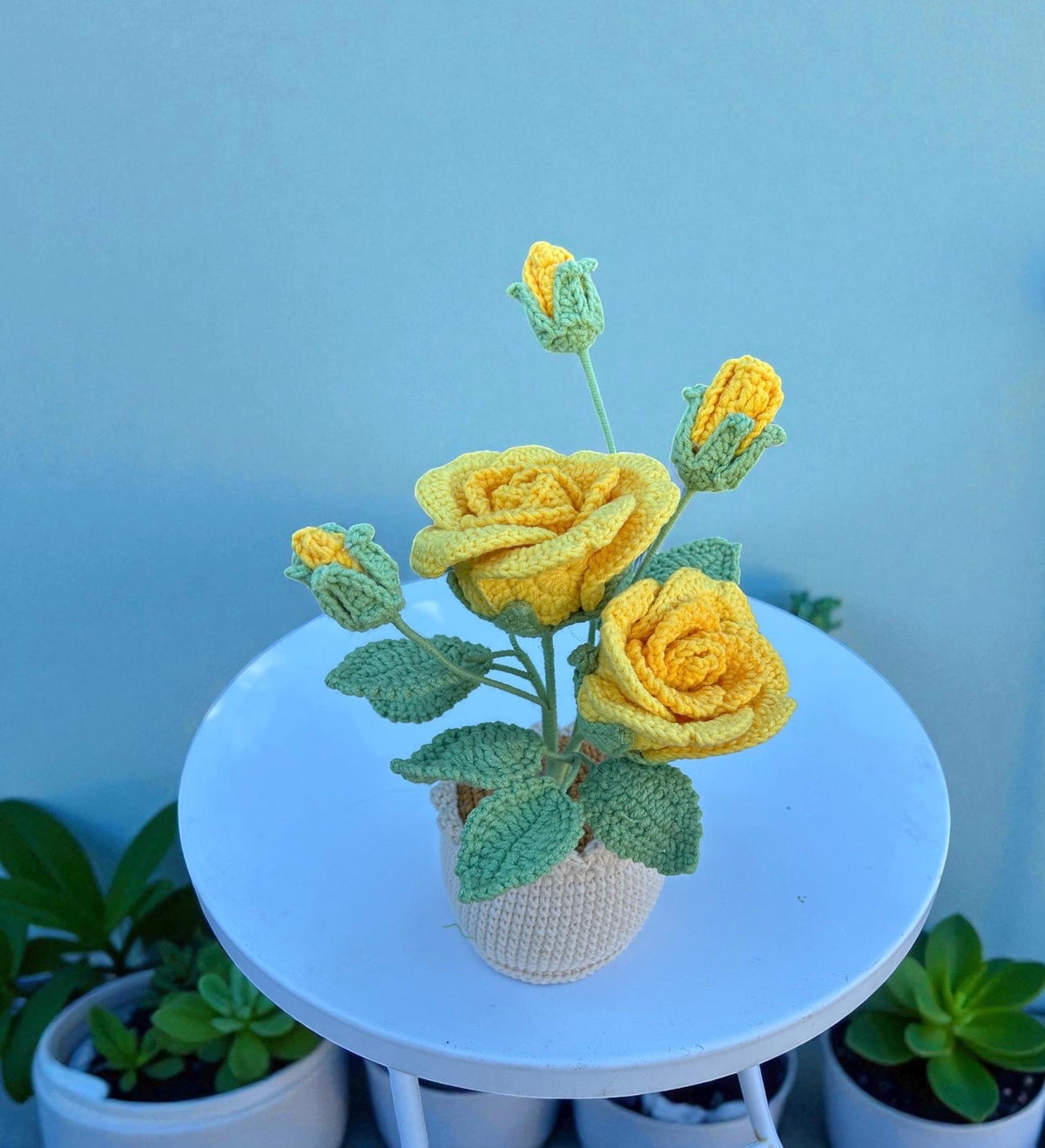 Handmade Crochet Lily Flower in Pot, Mother’s Day Gift