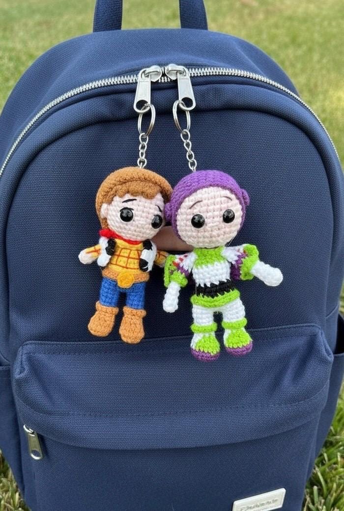 Crochet Toy Story Characters Keychain