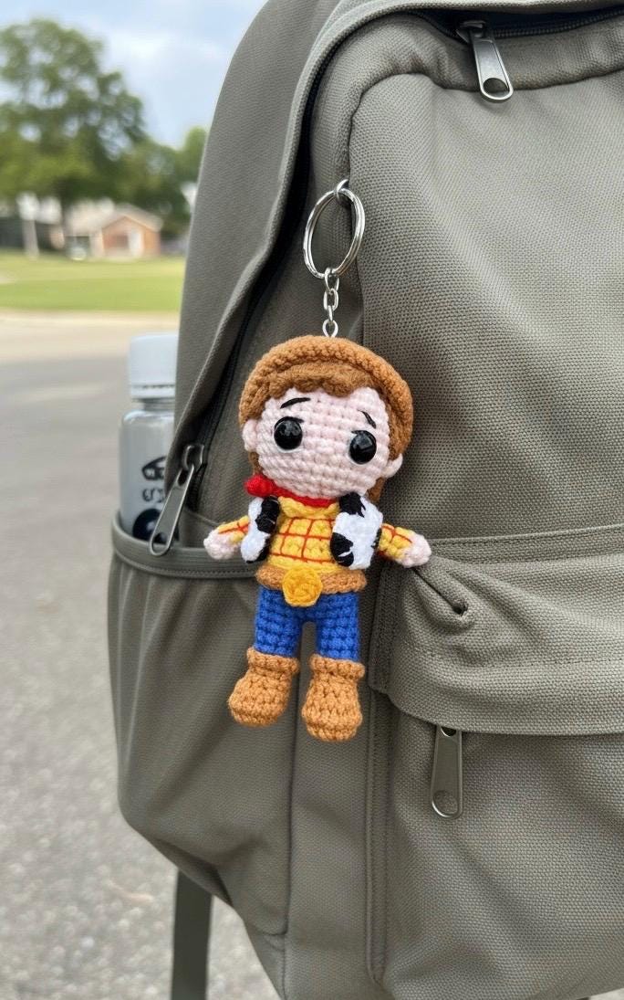 Crochet Toy Story Characters Keychain
