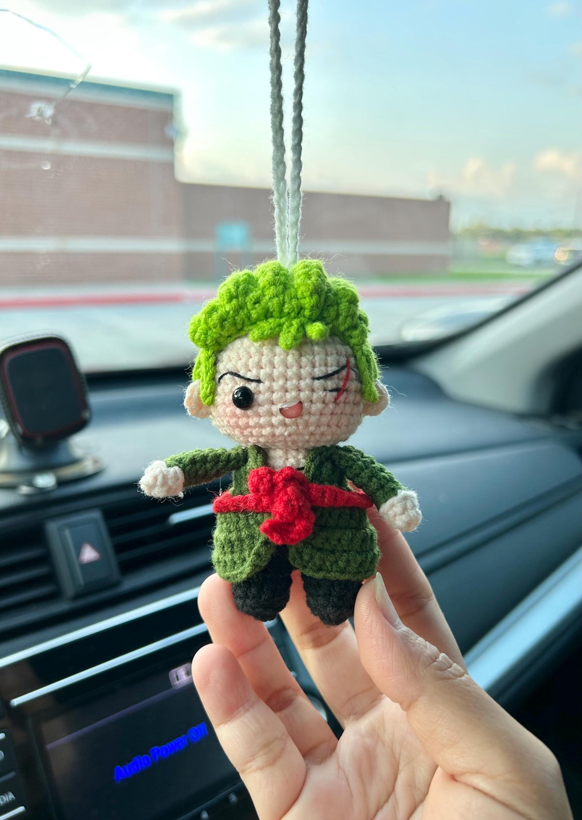Crochet Anime Car Charm For Car Mirror