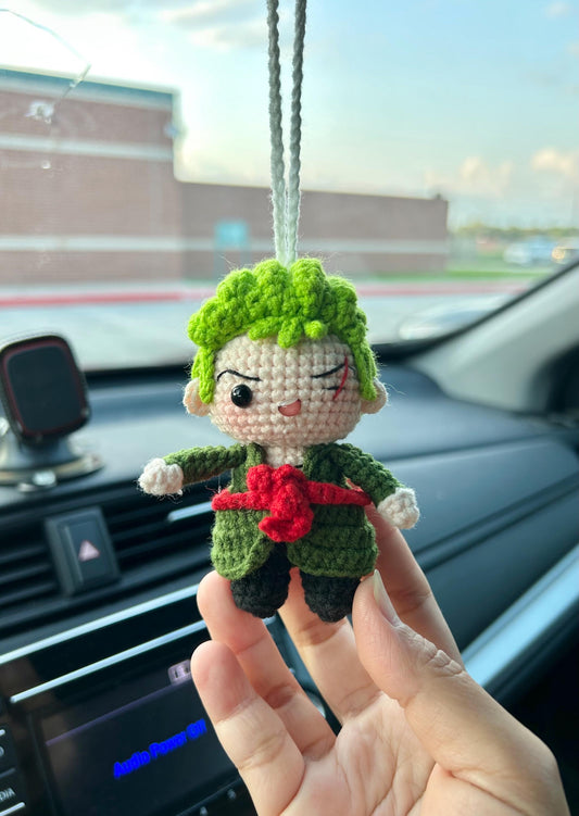 Crochet Anime Car Charm For Car Mirror