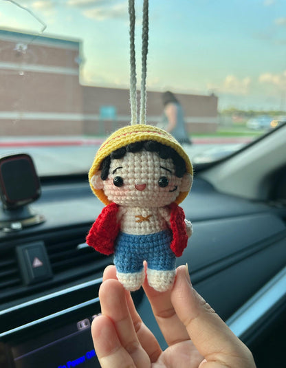 Crochet Anime Car Charm For Car Mirror