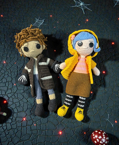 Crochet Coraline Keychain