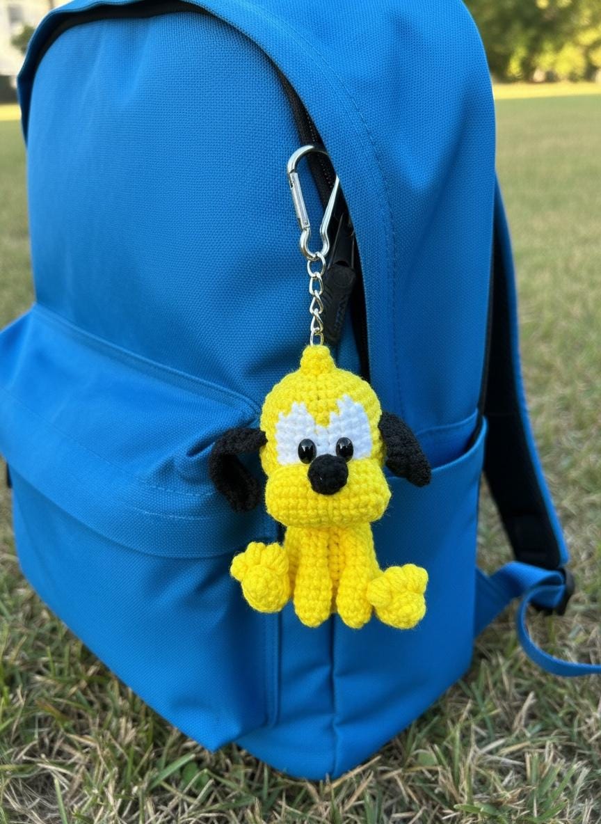 Crochet Disney Couple Characters Keychain
