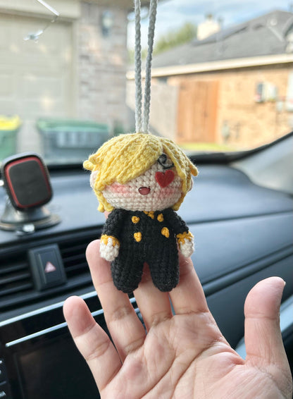 Crochet Anime Car Charm For Car Mirror