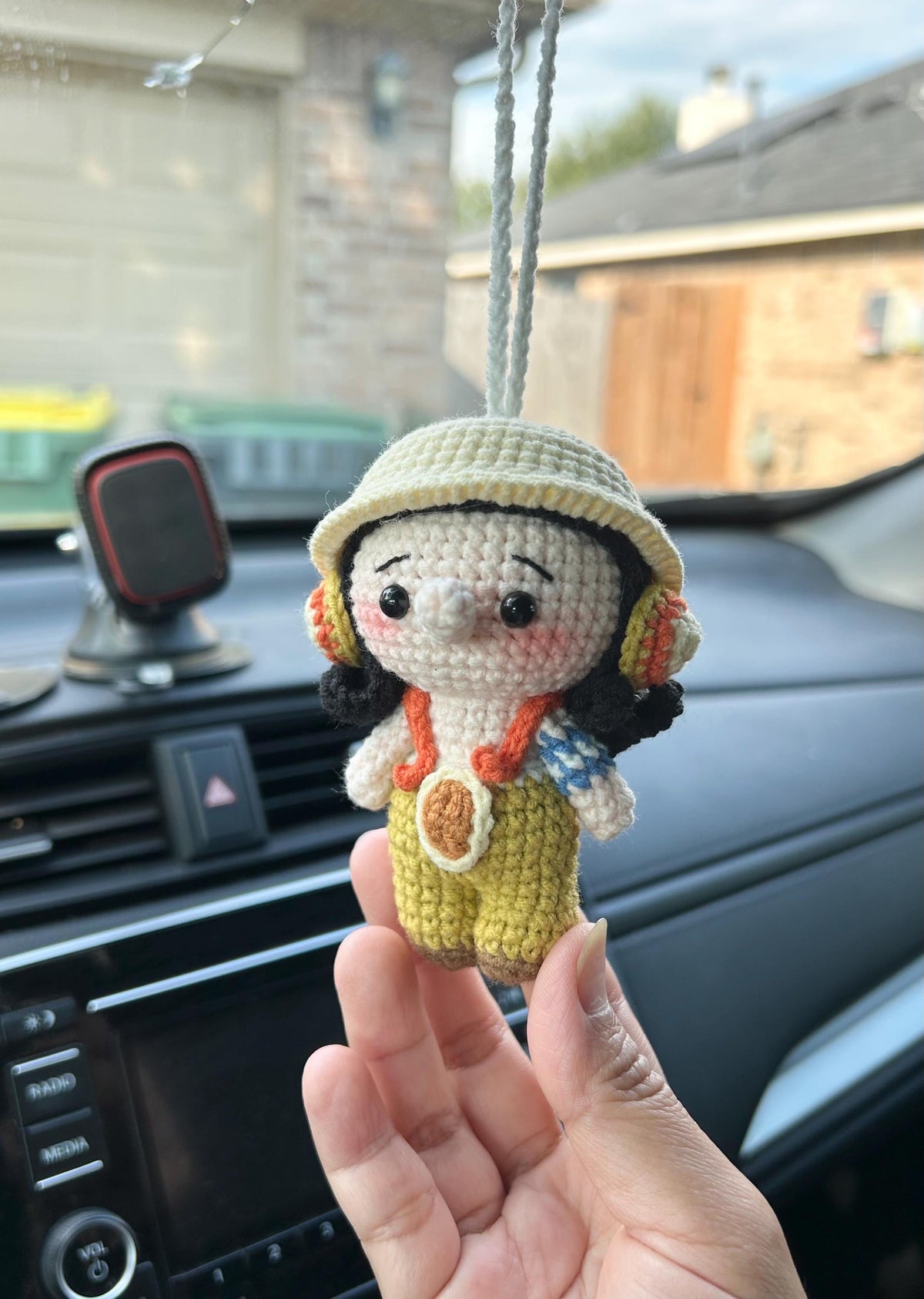 Crochet Anime Car Charm For Car Mirror
