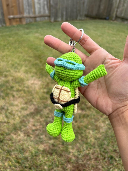 Crochet Ninja turtles , Crochet Turtle Car Mirror Hanging Accessory, Handmade Gift