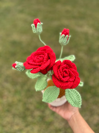 Handmade Crochet Lily Flower in Pot, Mother’s Day Gift