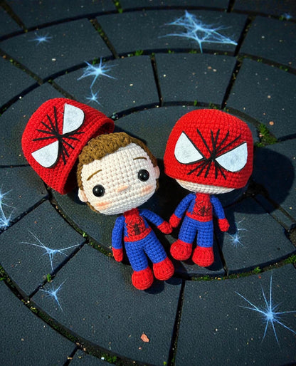 Handmade Crocheted Spider-Man Hanging Car Charm