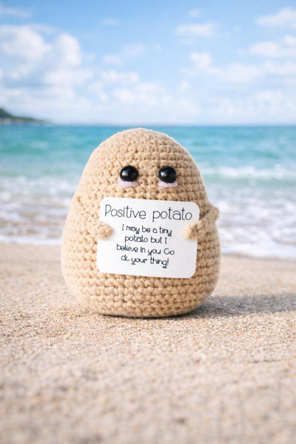 Positive Potato Crochet Motivational Plush Encouragement Gift