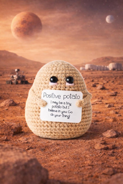 Positive Potato Crochet Motivational Plush Encouragement Gift
