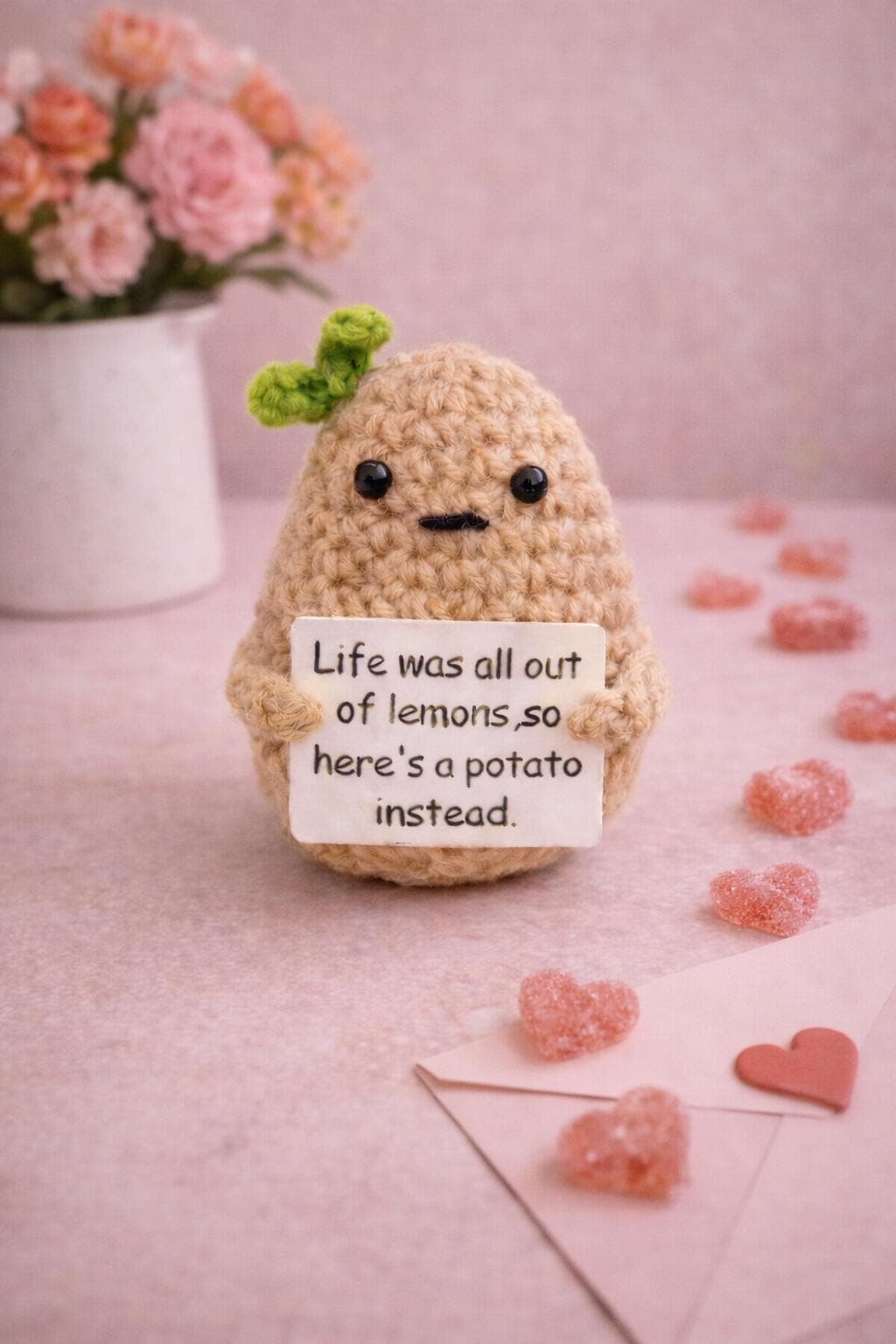 Funny Crochet Potato Plush – Life Was All Out of Lemons