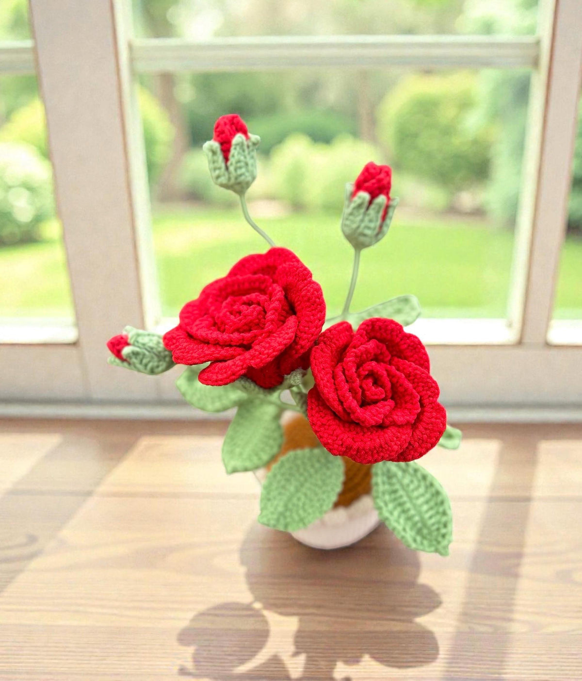 Handmade Crochet Lily Flower in Pot, Mother’s Day Gift