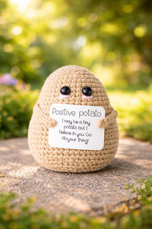 Positive Potato Crochet Motivational Plush Encouragement Gift