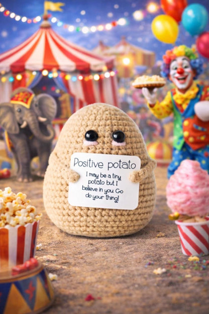 Positive Potato Crochet Motivational Plush Encouragement Gift