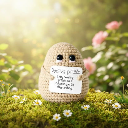 Positive Potato Crochet Motivational Plush Encouragement Gift