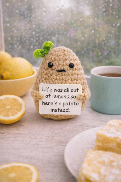 Funny Crochet Potato Plush – Life Was All Out of Lemons