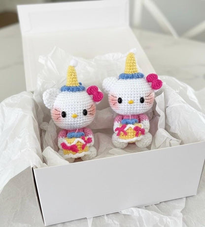 Crocheted Hello Kitty Plushie: Handmade Amigurumi Gift