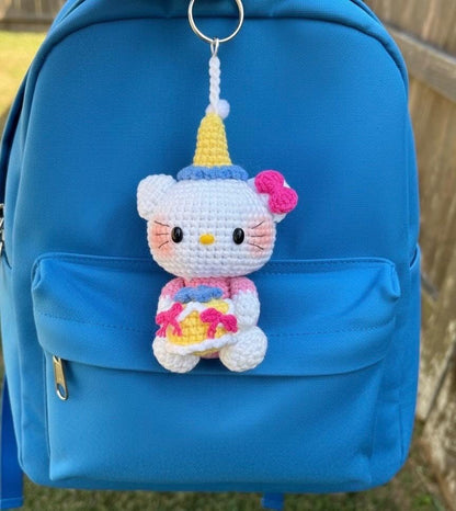 Crocheted Hello Kitty Plushie: Handmade Amigurumi Gift