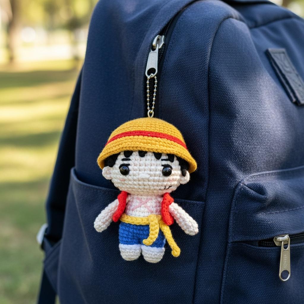 Crochet Anime Car Charm For Car Mirror
