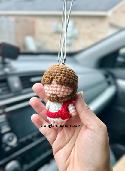 Crochet Mini Jesus Keychain/Hanging, Birthday Gift