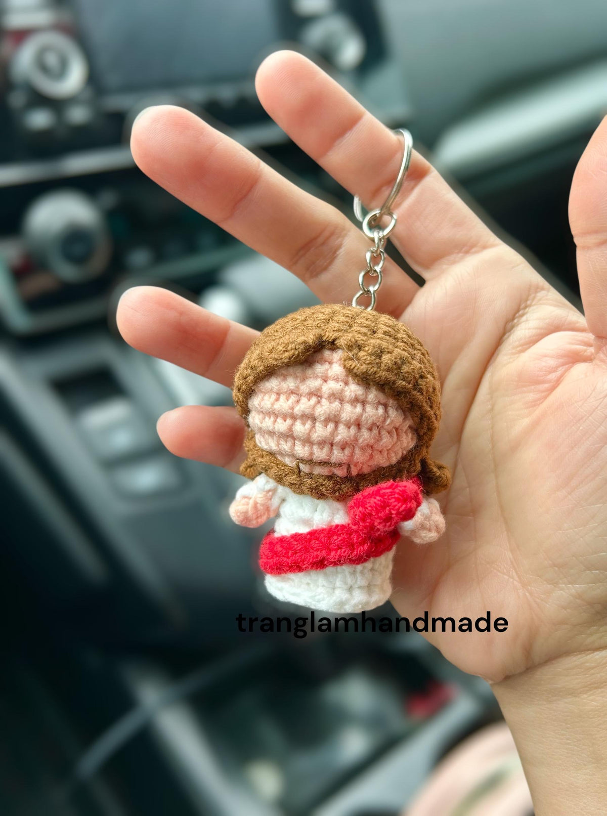 Crochet Mini Jesus Keychain/Hanging, Birthday Gift