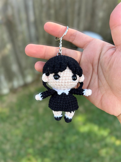 Crocheted Wednesday Keychain
