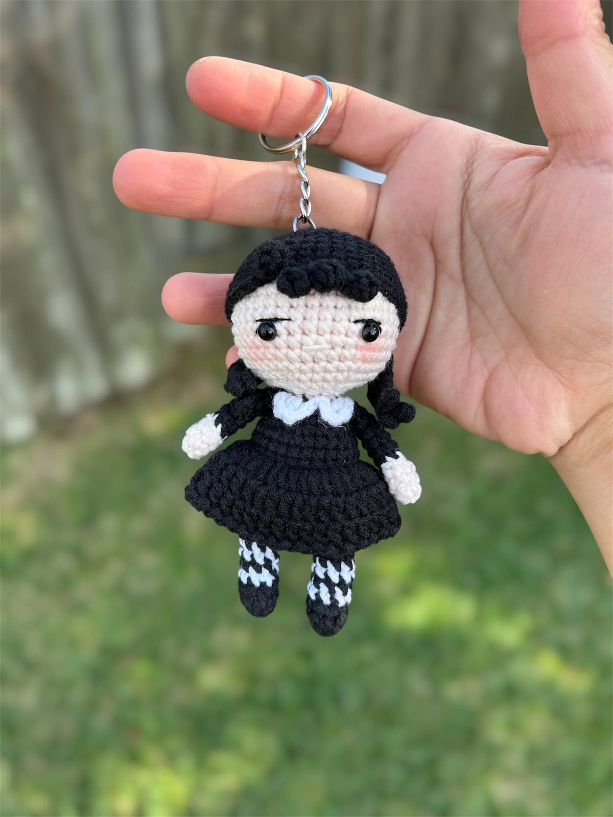 Crocheted Wednesday Keychain