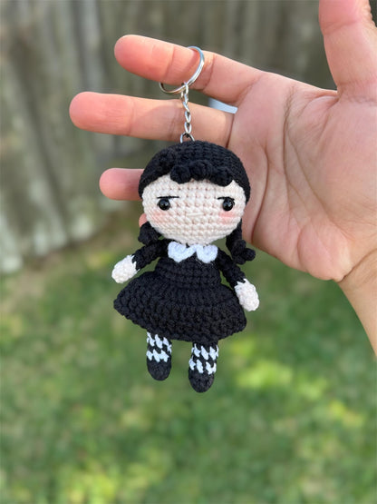 Crocheted Wednesday Keychain